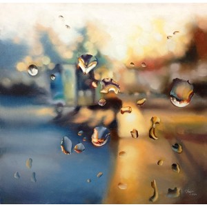 Hafsa Shaikh, 20 x 20 inch, Oil On Canvas, Cityscape Painting, AC-HFS-065